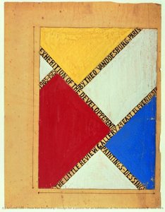 Design For A Poster For An Exhibition At The Little Review Gallery, New York — Theo Van Doesburg, Constructivism