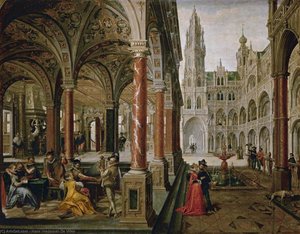 Palacio Con Músicos — Hans Vredeman De Vries, Renacimiento