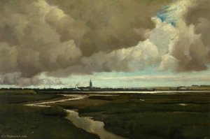 Montrose From The Tayock Burn — Alexander Junior Fraser