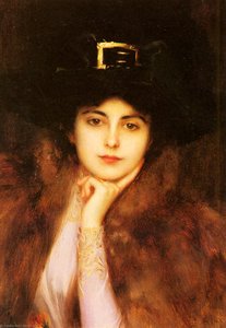 Portrait Of An Elegant Lady — Albert Lynch