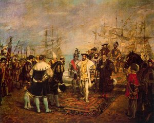 Landing Of Francis I In The Port Of Valencia — Ignacio Pinazo Camarlench