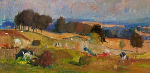Landscape With Cows Grazing — John Cunningham