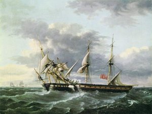 U.s.s. Wasp Boarding H.m Brig Frolic — Thomas Birch