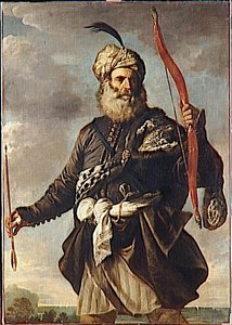 Figure De Guerrier Oriental Tenant Un Arc — Da Pier Francesco Mola, Baroque