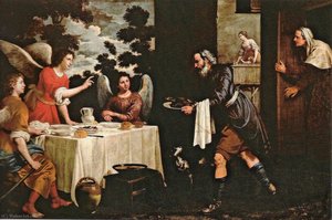 Abraham And The Three Angels — Juan Van Der Hamen