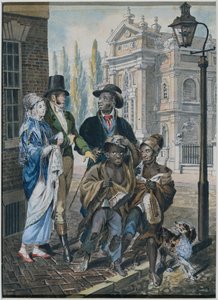 Worldly Folk Questioning Chimney Sweeps And Their Master Before Christ Church, Philadelphia 1 — John Lewis Krimmel