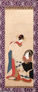 Beauty At Her Toilette Edo Period, Bunka Era