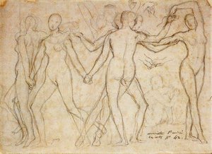 The Dancers (study For The Golden Age) — Jean-auguste-dominique Ingres