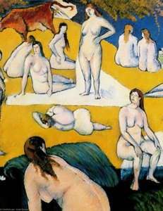 Bathers With Red Cow — Émile Bernard, Fauvism