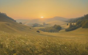 Equilibrio Dorado: Una Oda Al Amanecer Luminoso — Pierre Richard, Luminismo