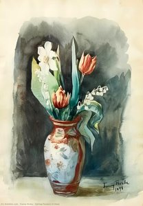 Spring Flowers In Vase — Fani Brate, Realism