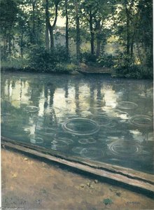 The Yerres, Rain — Gustave Caillebotte