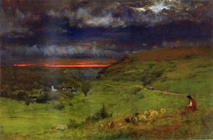 Sunset At Etretat — George Innes