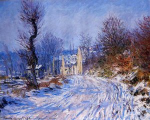 Road To Giverny In Winter — Claude Monet, Impressionist Landscape