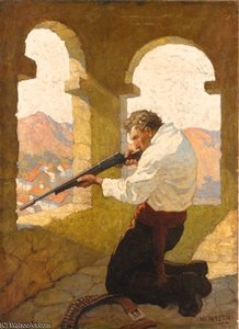 Man Shooting In A Tower — N.c. Wyeth