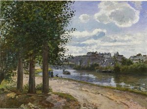 Banks Of The Oise — Camille Pissarro, Impressionism