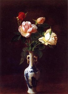 Roses In A Vase — George Cochran Lambdin