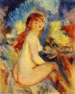 Bust Of A Nude Female — Pjer Ogist Renoar, Impressionist Painting