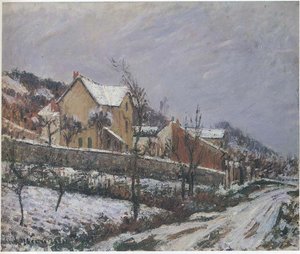 Village In Snow — Gustave Loiseau