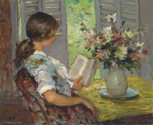 Reading at the Studio at Cannes, (1950)