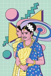 Ceremony In Geometric Grace — Amélie Rivière, Mid-century Modern