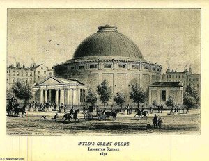 Print Of The Great Globe Which Stood In Leicester Square — Thomas Hosmer Shepherd