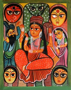 Chouko Pat On Popular Folklore Of Manasa Mangal — Swarna Chitrakar, Contemporary Folk Art