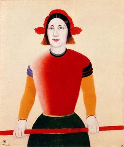 Girl With A Red Staff — Kazimir Malevich, Suprematist Abstraction