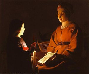 Die Erziehung Der Jungfrau — Georges De La Tour, Baroque