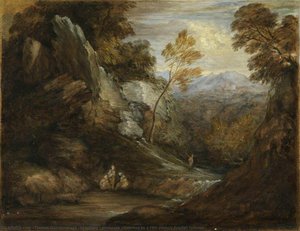 Imaginary Landscape (reworked By A 19th Century English Follower) — Thomas Gainsborough, Romantic Landscape