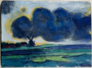 Marsh Landscape With Windmill 1 — Emile Nolde