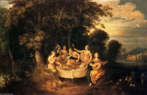 T Abraham Govaerts The Five Senses — Frans Francken The Younger
