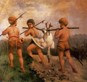 Children. Back From Hunting — Ignacio Díaz Olano