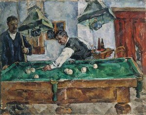 The Game Of Billiards — Pyotr Konchalovsky