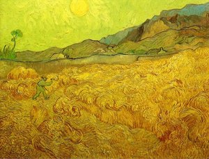 Weizenfelder Mit Erntemännern Bei Sonnenaufgang — Vincent Willem Van Gogh, Post-impressionismus