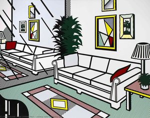 Innenraum Mit Spiegelwand — Roy Lichtenstein