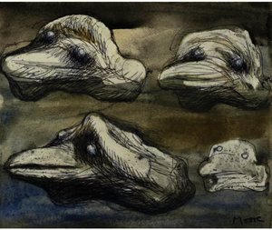 Four Views Of A Pebble - Idea For Sculpture — Henry Moore