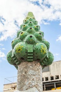 The roof of Palau Güell, Barcelona