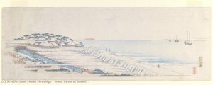 Snow Dawn At Susaki — Ando Hiroshige