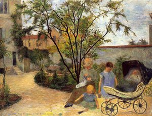 Garden In Rue Carcel — Eugène Henri Paul Gauguin, Post-impressionism