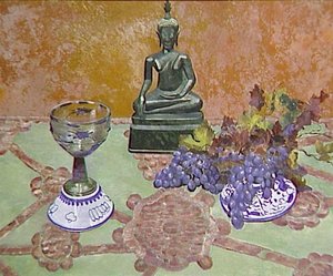 Nature Morte Au Bouddha Et Raisins — Georgette Agutte