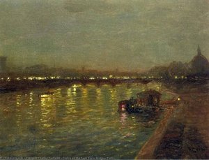 Lights On The Saint Peres Bridge, Paris — François Charles Cachoud