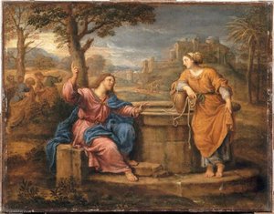 Jésus Et La Samaritaine — Pierre Mignard, Baroque Painting