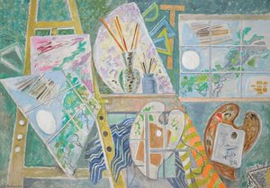 Window, Easel And Reflections — Nicos Hadjikiriakos Ghika