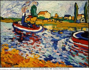 Tugboat On The Seine, Chatou — Maurice De Vlaminck