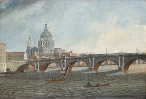 Blackfriars Bridge And St Paul's From The Bridge — Samuel Scott