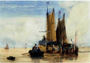 Hay Barges, Antwerp — David Cox