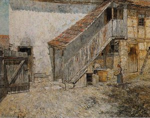Bauernhof Mit Gedeckter Freitreppe — Christian Rohlfs