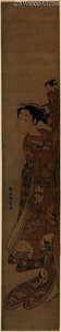 Young Woman Holding A Puppet — Suzuki Harunobu