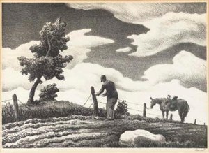 The Fence Mender — Thomas Hart Benton